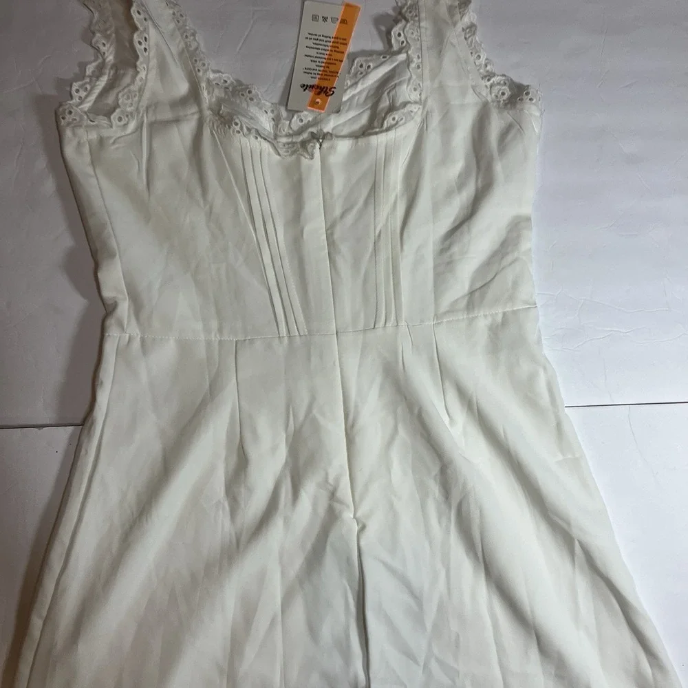 Sth Cute Babydoll Mini Dress, White, Size Small - Picture 14 of 16
